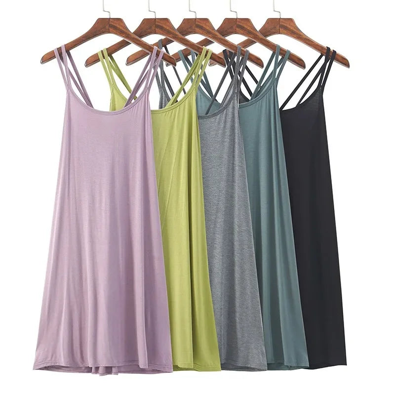 تنورة نسائية كاجوال أنيقة مثيرة مفتوحة الظهر كبيرة الحجم ذات قاعدة خلفية جميلة تنورة منزلية فضفاضة متقاطعة بأكمام طويلة