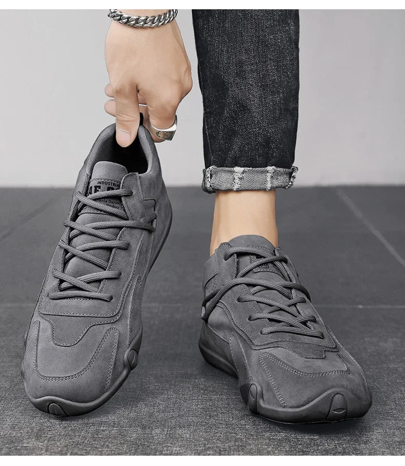 أحذية الكاحل للرجال ربيع 2025 أحذية رياضية كاجوال للرجال غير قابلة للانزلاق باللون الكاكي أحذية عمل رجالية أحذية قصيرة أحذية بدون كعب برباط أحذية زاباتيلاس للرجال