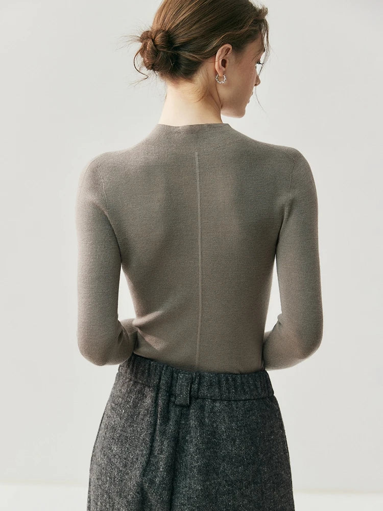 سترة نسائية من CHICUU مصنوعة من الصوف بنسبة 100% وقابلة للغسل في الغسالة، بلوفر برقبة دائرية، مصنوعة من 18 خيطًا من الكشمير الصوفي، مناسبة لفصل الخريف والشتاء