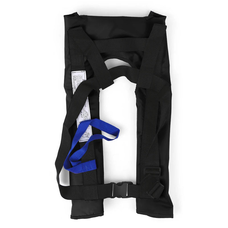 سترة نجاة قابلة للنفخ تلقائيًا للبالغين، سترة نجاة للبالغين، بدلة عائمة آمنة للرياضات المائية والتجديف وصيد الأسماك وركوب الأمواج وسترة البقاء على قيد الحياة