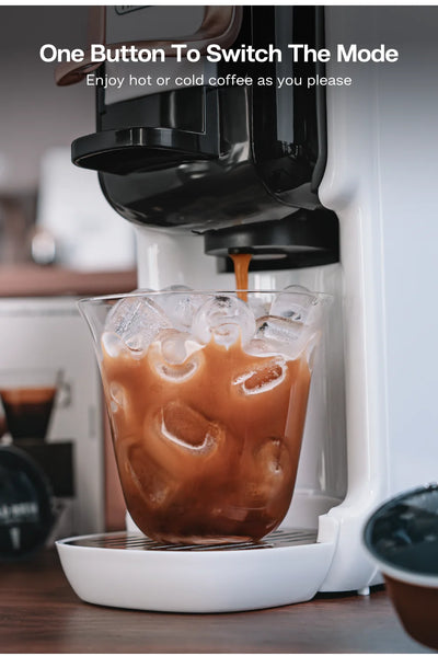 آلة صنع القهوة متعددة الكبسولات من HiBREW 5 في 1، ساخنة/باردة، كابتشينو DG، كبسولات صغيرة، قهوة مطحونة، كافتيريا، 20 بار، H2B