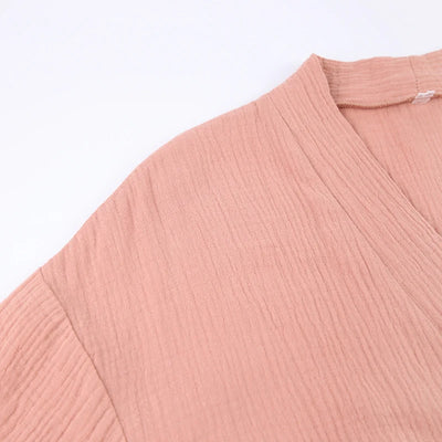 أردية حمام نسائية طويلة من قماش الموسلين 100% قطن، شاش، بأكمام طويلة، كاجوال فضفاضة، قابلة للتنفس، ضمادة صلبة، ملابس نوم ماكسي