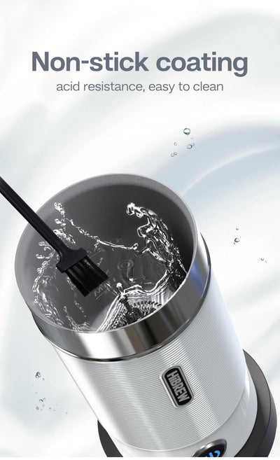 جهاز خفق الحليب الكهربائي HiBREW، جهاز خفق الرغوة، خلاط الشوكولاتة، لاتيه بارد/ساخن، كابتشينو، جهاز تسخين الحليب الأوتوماتيكي بالكامل، Cool M1A