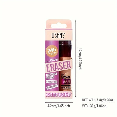 كونسيلر جديد برأس إسفنجي للهالات السوداء والنمش وحب الشباب والتصبغات والبقع، كريم أساس سائل مرطب يدوم طويلاً