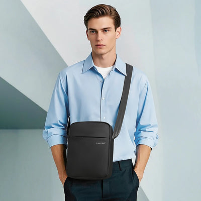 حقائب كتف من Tigernu للرجال، حقائب رسول، حقائب كروسبودي من مادة TPU، حقيبة أنيقة للرجال لأجهزة iPad مقاس 9.7 بوصة، حقيبة سفر صغيرة بحزام