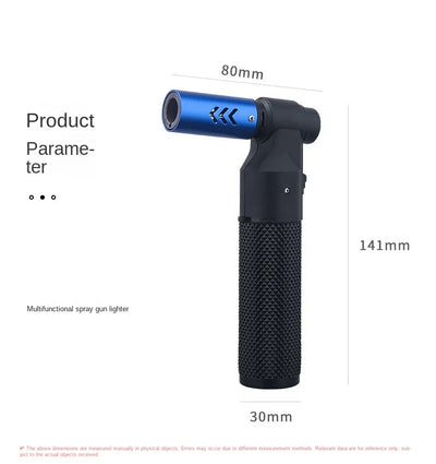مسدس رش شعلة لهب أزرق ولاعة غاز نفاث للمطبخ أدوات طهي التدخين مقاومة للرياح مجوهرات لحام ولاعات سيجار
