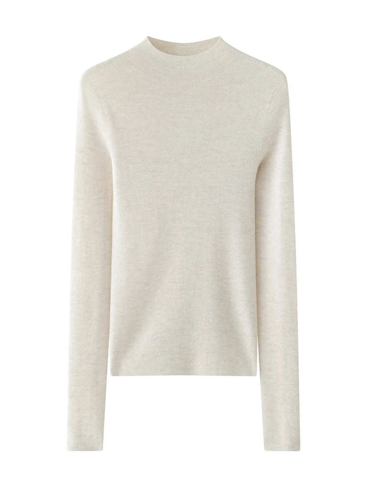 سترة نسائية من CHICUU مصنوعة من الصوف بنسبة 100% وقابلة للغسل في الغسالة، بلوفر برقبة دائرية، مصنوعة من 18 خيطًا من الكشمير الصوفي، مناسبة لفصل الخريف والشتاء