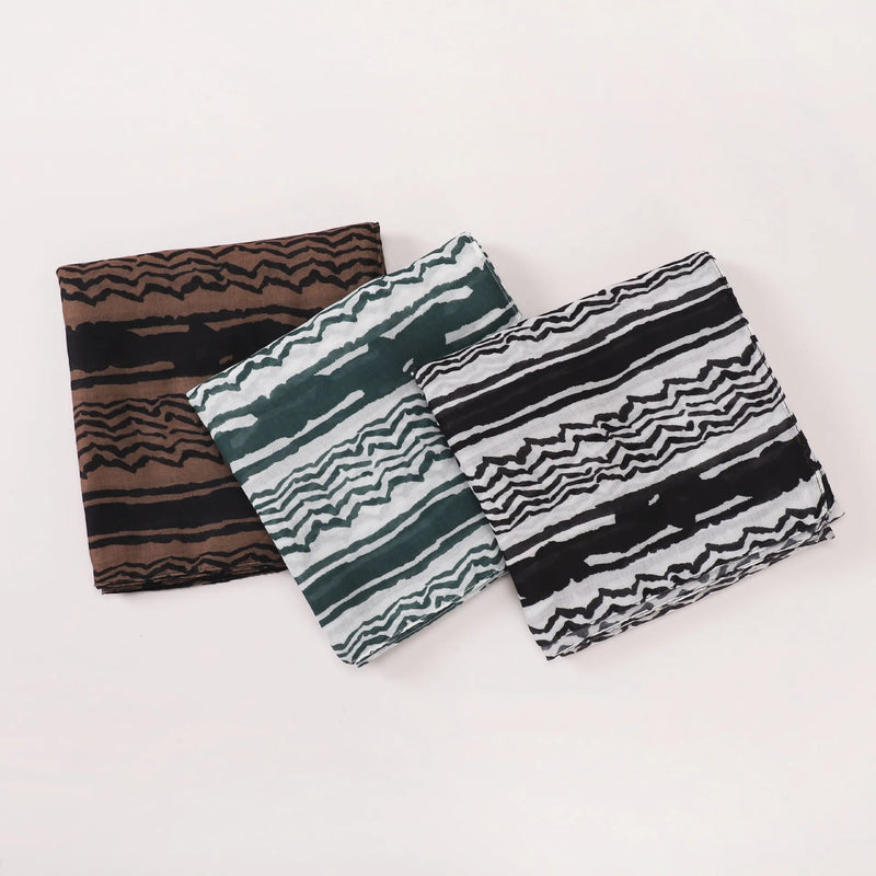 1Pcs Ramadan Hijab Leopard Print Women Bohemian Watercolor Soft Muslim Hijabs Floral Breathable Shawl Wrap Scarf Headscarf Warm