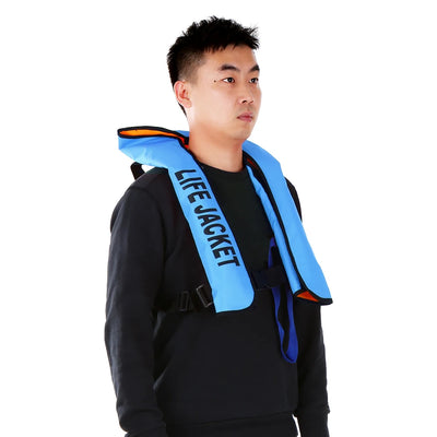 سترة نجاة يدوية قابلة للنفخ سترة نجاة للبالغين للرياضات المائية والسباحة وصيد الأسماك وسترة البقاء على قيد الحياة