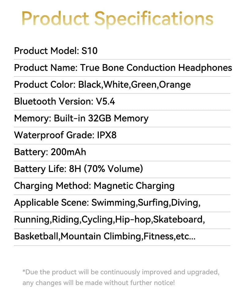 سماعات أذن شاومي ميجيا للتوصيل العظمي IPX8 مقاومة للماء للسباحة وبلوتوث 5.4 وسماعات رأس رياضية لاسلكية MP3 وذاكرة وصول عشوائي 32 جيجابايت