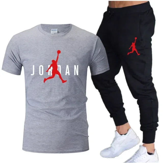 مجموعة ملابس رياضية رجالية صيفية الأكثر مبيعًا في عام 2025، مكونة من تي شيرت وبنطلون وبنطلون رياضي كاجوال للياقة البدنية وقميص وبنطلون رياضي وأزياء الهيب هوب - مجموعات رجالية -
