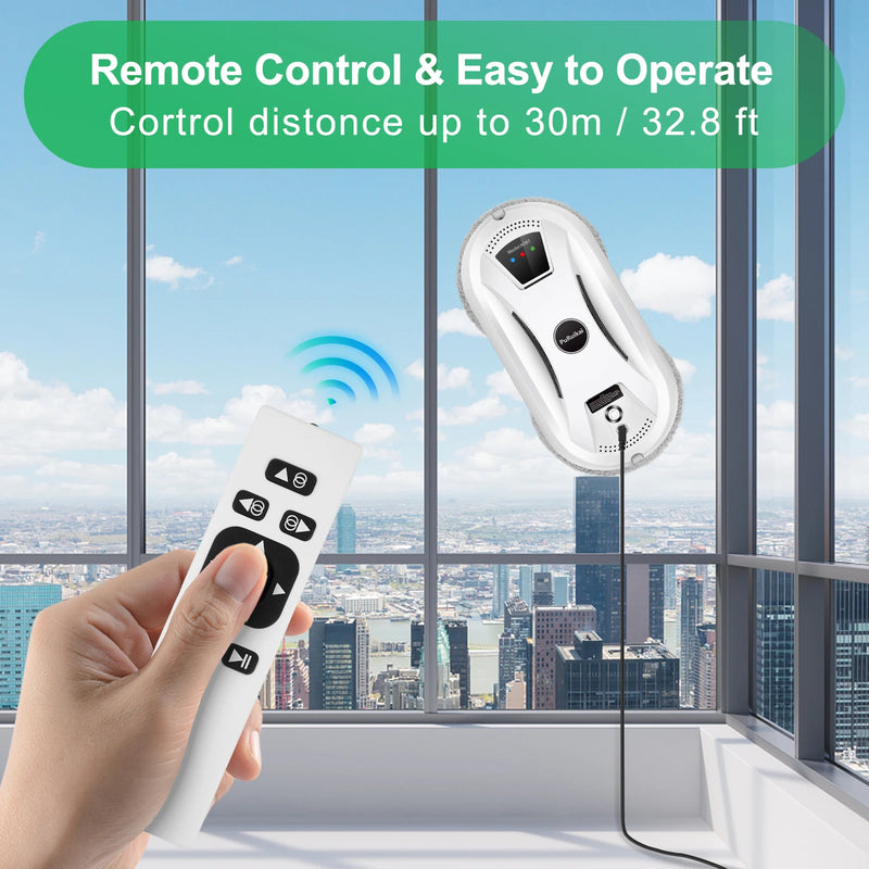 روبوت تنظيف النوافذ المنزلية من PuRuiKai، مكنسة كهربائية ذكية لتنظيف زجاج النوافذ بمفتاح واحد