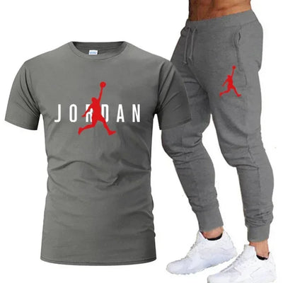 مجموعة ملابس رياضية رجالية صيفية الأكثر مبيعًا في عام 2025، مكونة من تي شيرت وبنطلون وبنطلون رياضي كاجوال للياقة البدنية وقميص وبنطلون رياضي وأزياء الهيب هوب - مجموعات رجالية -