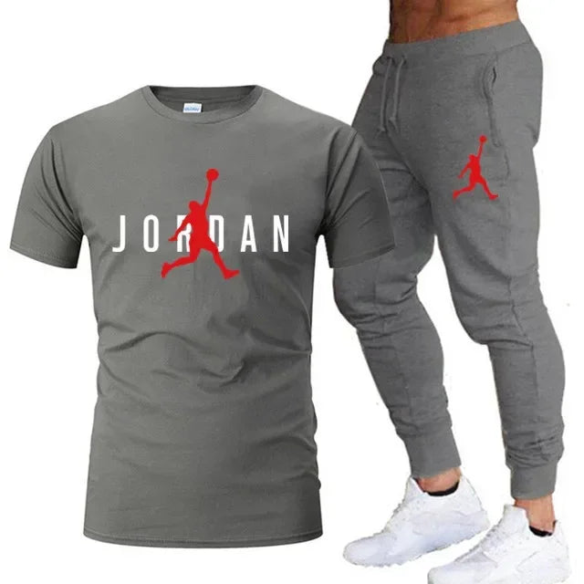 مجموعة ملابس رياضية رجالية صيفية الأكثر مبيعًا في عام 2025، مكونة من تي شيرت وبنطلون وبنطلون رياضي كاجوال للياقة البدنية وقميص وبنطلون رياضي وأزياء الهيب هوب - مجموعات رجالية -