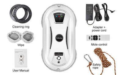 روبوت تنظيف النوافذ المنزلية من PuRuiKai، مكنسة كهربائية ذكية لتنظيف زجاج النوافذ بمفتاح واحد