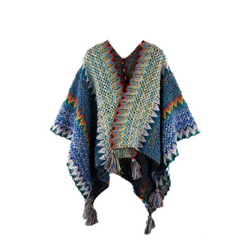 Winter Poncho Coat Women Outfits Casual Chaqueta Mujer Loose Sweater Clothing Vintage Pull Femme Knitted Cardigan Woman Jackets