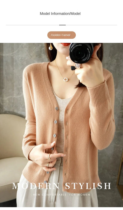 2024 جديد رقبة على شكل حرف V مزاج صغير عطرة الرياح المرأة سترة فضفاضة سترة جميع سترة معطف عرض خاص كارديجان ZHI D035