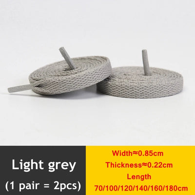 1 Pair / AF1 Shoelaces Flat Thicken Weave Craft Off Black White Shoe Laces High-top Sneaker Shoelace Accessories 25 Colors