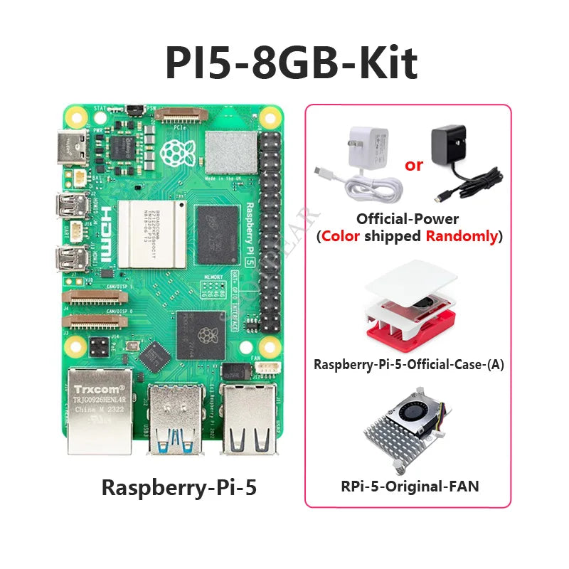 Raspberry Pi 5 خيار 2GB/4GB / 8GB / 16GB RAM