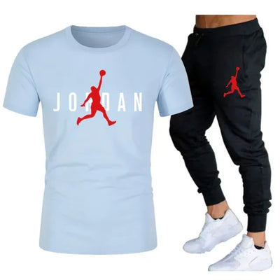 مجموعة ملابس رياضية رجالية صيفية الأكثر مبيعًا في عام 2025، مكونة من تي شيرت وبنطلون وبنطلون رياضي كاجوال للياقة البدنية وقميص وبنطلون رياضي وأزياء الهيب هوب - مجموعات رجالية -