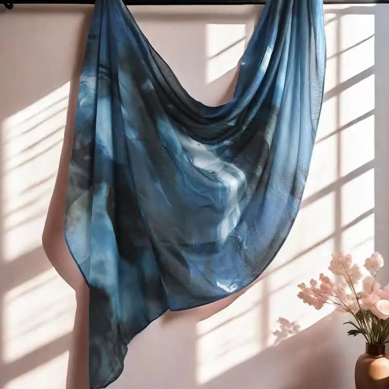 وشاح حجاب نسائي مسلم من مودال منسوج من القطن الناعم خفيف الوزن وقابل للتنفس مطبوع عليه زهور مائية من رايون فيسكوز