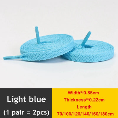 1 Pair / AF1 Shoelaces Flat Thicken Weave Craft Off Black White Shoe Laces High-top Sneaker Shoelace Accessories 25 Colors