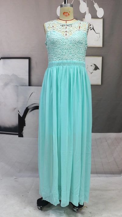 فساتين وصيفات العروس الكلاسيكية الوردية الأنيقة من الدانتيل والشيفون على شكل حرف A وظهر وهمي ماكسي رسمي لحفلات الزفاف والسهرة الرسمية