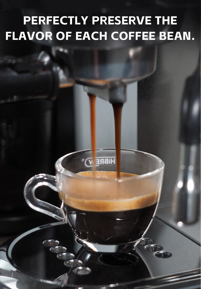 مطحنة قهوة كهربائية أوتوماتيكية من HiBREW مزودة بـ 31 ترسًا لتحضير قهوة الإسبريسو الأمريكية مع خاصية الصب وتخزين حبوب البن G3