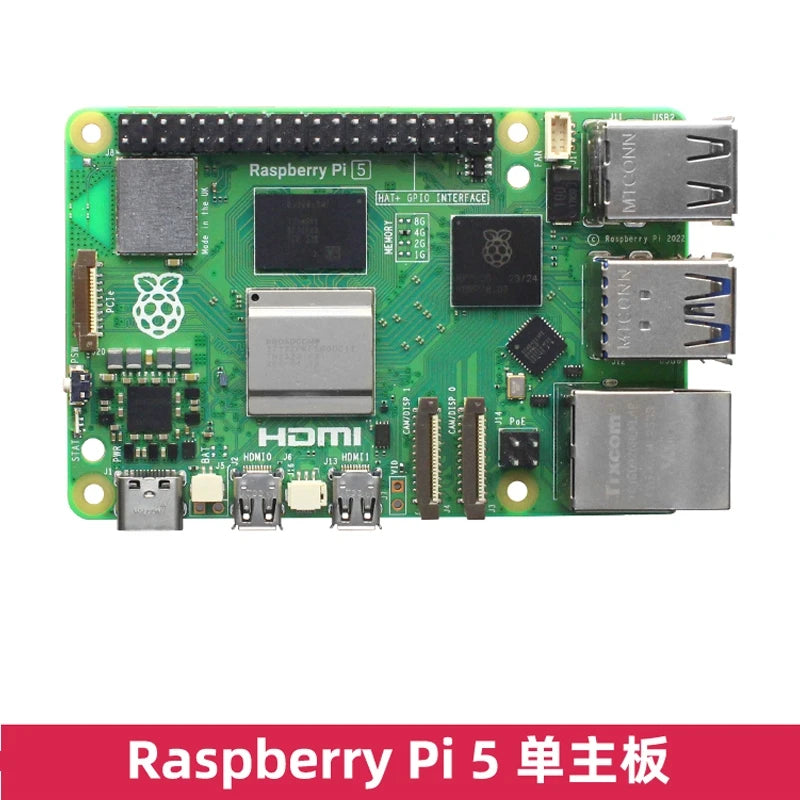 لوحة تطوير Raspberry Pi من الجيل الخامس 5B Raspberry Pi 5 بسعة 2 جيجابايت و4 جيجابايت و8 جيجابايت و16 جيجابايت ولوحة أم وبرمجة Python