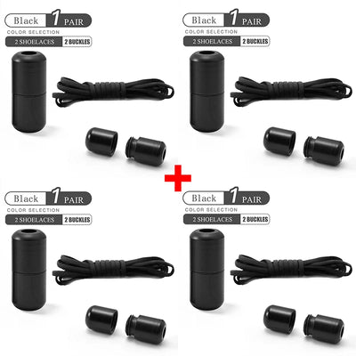 أربطة أحذية مرنة بدون رباط، أربطة أحذية نصف دائرية للأطفال والكبار، أربطة أحذية سريعة الارتداء، أربطة قفل معدنية، أربطة أحذية