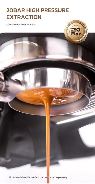 ماكينة صنع قهوة HiBREW بنظام الغلاية المزدوجة Barista Pro 20Bar من حبوب البن إلى الإسبريسو مع مجموعة كاملة للمقهى والفندق والمطعم H7A