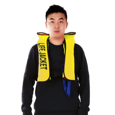 سترة نجاة يدوية قابلة للنفخ سترة نجاة للبالغين للرياضات المائية والسباحة وصيد الأسماك وسترة البقاء على قيد الحياة