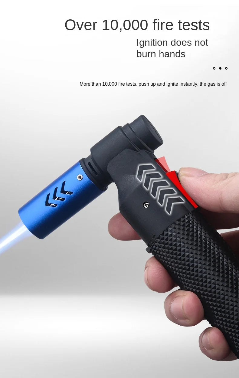مسدس رش شعلة لهب أزرق ولاعة غاز نفاث للمطبخ أدوات طهي التدخين مقاومة للرياح مجوهرات لحام ولاعات سيجار