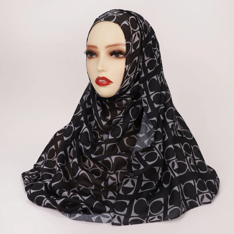 1Pcs Ramadan Hijab Leopard Print Women Bohemian Watercolor Soft Muslim Hijabs Floral Breathable Shawl Wrap Scarf Headscarf Warm