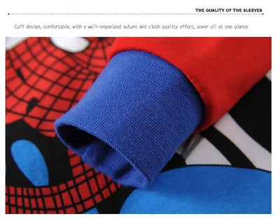 طقم بيجامات سبايدرمان للأطفال مع شحن مجاني، طقم ملابس نوم بأكمام طويلة برسومات كرتونية للأولاد والبنات من مجموعة هالك، مقاس 2-7 سنوات