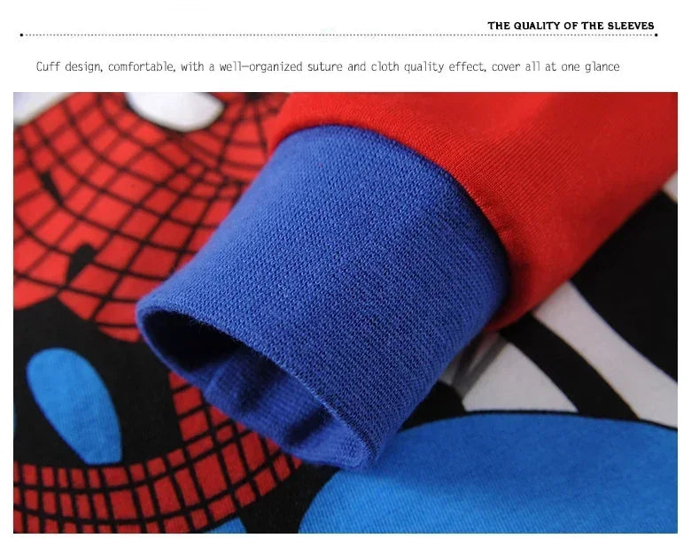 طقم بيجامات سبايدرمان للأطفال مع شحن مجاني، طقم ملابس نوم بأكمام طويلة برسومات كرتونية للأولاد والبنات من مجموعة هالك، مقاس 2-7 سنوات