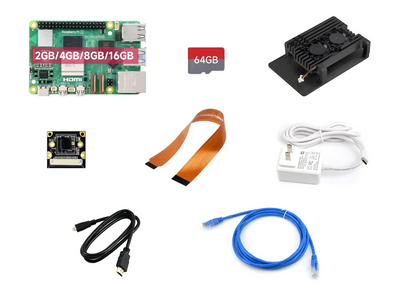 كمبيوتر Raspberry Pi 5 أحادي اللوحة 2.4 جيجاهرتز رباعي النواة 64 بت ARM Cortex-A76 4K HDMI شاشة مزدوجة 16 جيجابايت ذاكرة وصول عشوائي (RAM) واي فاي 6 BT 5.0