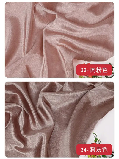 قماش ساتان كريستالي لامع سميك وثقيل بالمتر للملابس والفساتين وديكورات هانفو وقماش الخياطة اليدوي بلون أزرق سادة ومضاد للتجاعيد