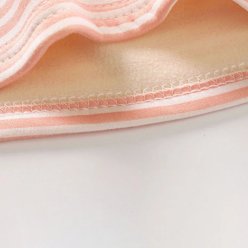 مجموعة ملابس دافئة للأطفال مبطنة بالصوف للأطفال الأولاد والبنات ملابس داخلية مخططة مجموعة ملابس نوم مثالية للمنزل بيجامات الخريف والشتاء