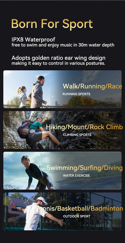 سماعات أذن شاومي ميجيا للتوصيل العظمي IPX8 مقاومة للماء للسباحة وبلوتوث 5.4 وسماعات رأس رياضية لاسلكية MP3 وذاكرة وصول عشوائي 32 جيجابايت