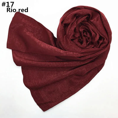 Women's Silk-like Satin Scarf Solid Color Thick Closed Toe Shawl Scarf Factory Direct Supply