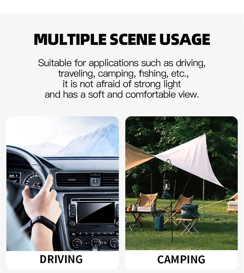 نظارات شمسية جديدة من كابوني للرجال، مستقطبة، عدسات فوتوكرومية سوداء، خفيفة الوزن للغاية، بدون إطار، نظارات قيادة BS22003