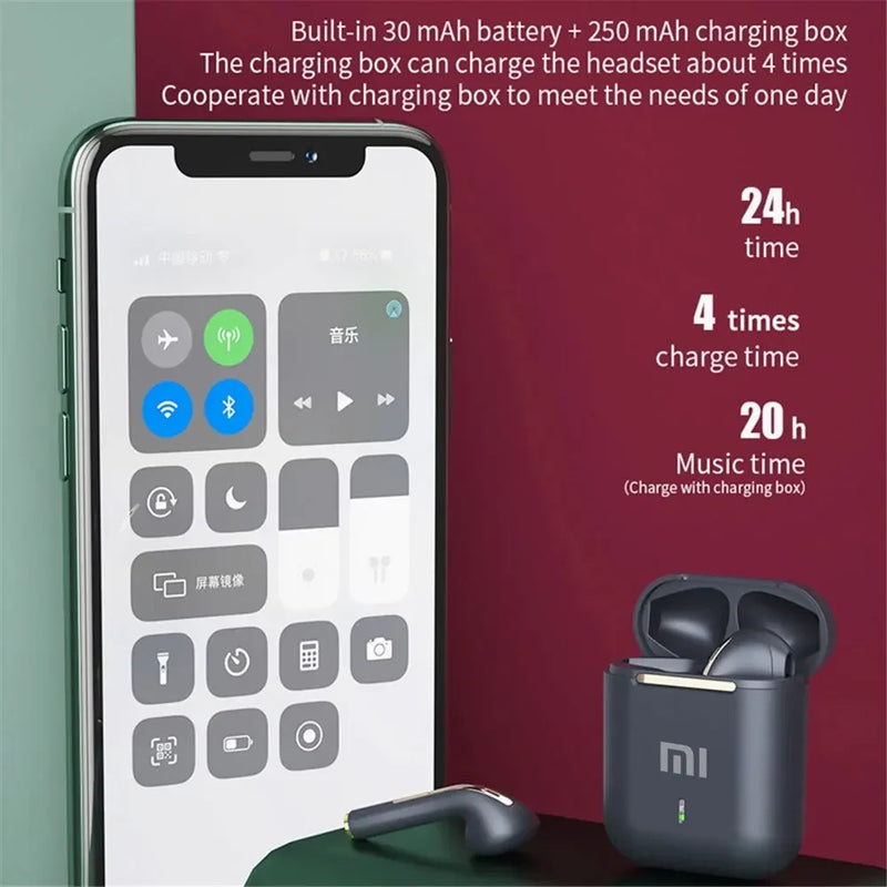 سماعات أذن شاومي J18 لاسلكية بتقنية البلوتوث، هاي فاي، ستيريو، داخل الأذن، مزودة بميكروفون، مقاومة للماء، تعمل باللمس، ومضادة للضوضاء