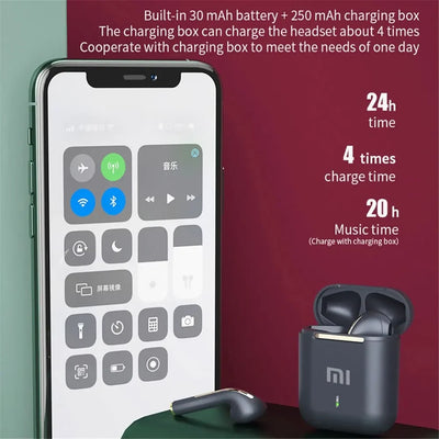 سماعات أذن شاومي J18 لاسلكية بتقنية البلوتوث، هاي فاي، ستيريو، داخل الأذن، مزودة بميكروفون، مقاومة للماء، تعمل باللمس، ومضادة للضوضاء