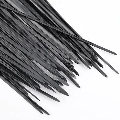 500/100 قطعة من أربطة الكابلات البلاستيكية النايلون ذاتية القفل للبيع بالجملة، أربطة كابلات قابلة للتعديل، حلقات تثبيت الكابلات، أربطة سلكية للمكتب المنزلي