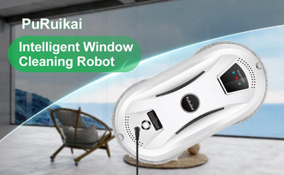 روبوت تنظيف النوافذ المنزلية من PuRuiKai، مكنسة كهربائية ذكية لتنظيف زجاج النوافذ بمفتاح واحد