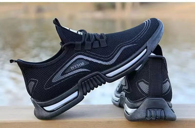 أحذية الجري الترفيهية الجديدة الصيفية للرجال أحذية رياضية عصرية قابلة للتنفس بنعل ناعم أحذية شبكية مقاومة أحذية رياضية متعددة الاستخدامات للرجال
