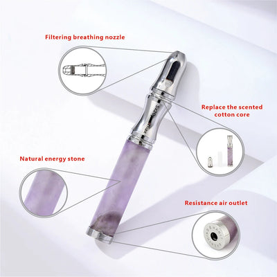 6 قطع من نكهات الزيوت العطرية المفضلة الخالية من الدخان للمساعدة على الإقلاع عن التدخين، لتخفيف القلق، جهاز العلاج بالروائح العطرية، عصا بديلة