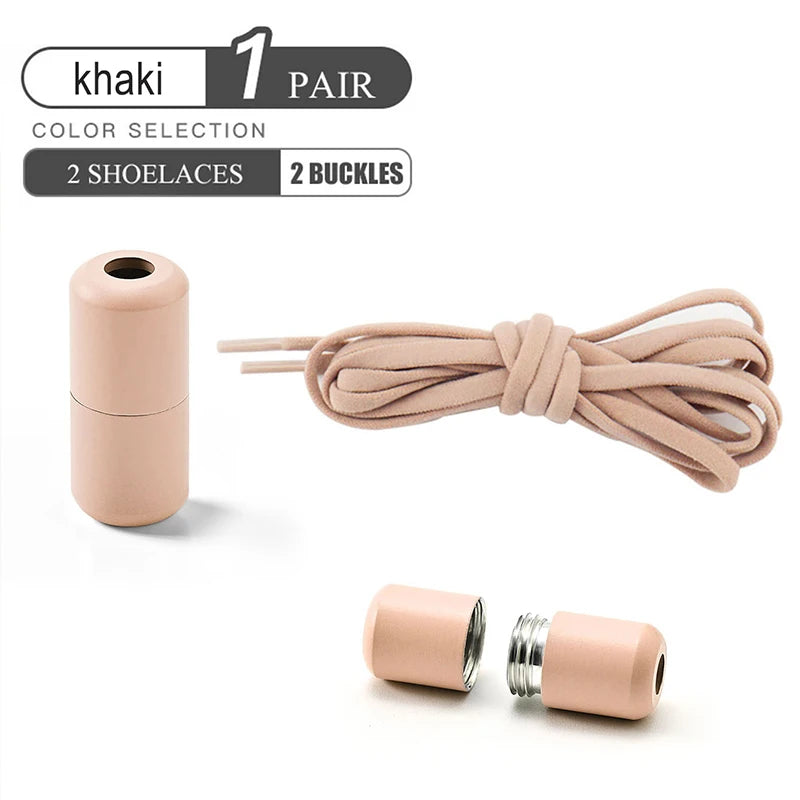 أربطة أحذية مرنة بدون رباط، أربطة أحذية نصف دائرية للأطفال والكبار، أربطة أحذية سريعة الارتداء، أربطة قفل معدنية، أربطة أحذية