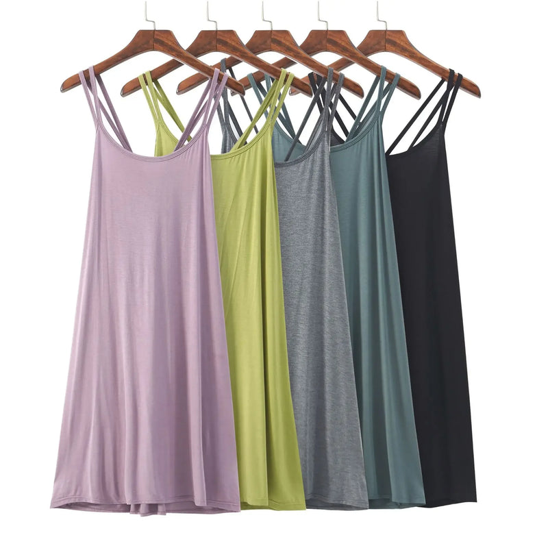 تنورة نسائية كاجوال أنيقة مثيرة مفتوحة الظهر كبيرة الحجم ذات قاعدة خلفية جميلة تنورة منزلية فضفاضة متقاطعة بأكمام طويلة